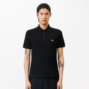 Men's Slim Fit Lacoste L.12.12 Piqué Polo - Black - M